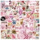 thumbnail image 1 of Stickers FYFDLLTF 100 unidades adhesivos estéticos rosa vintage impermeables, 1 of 8