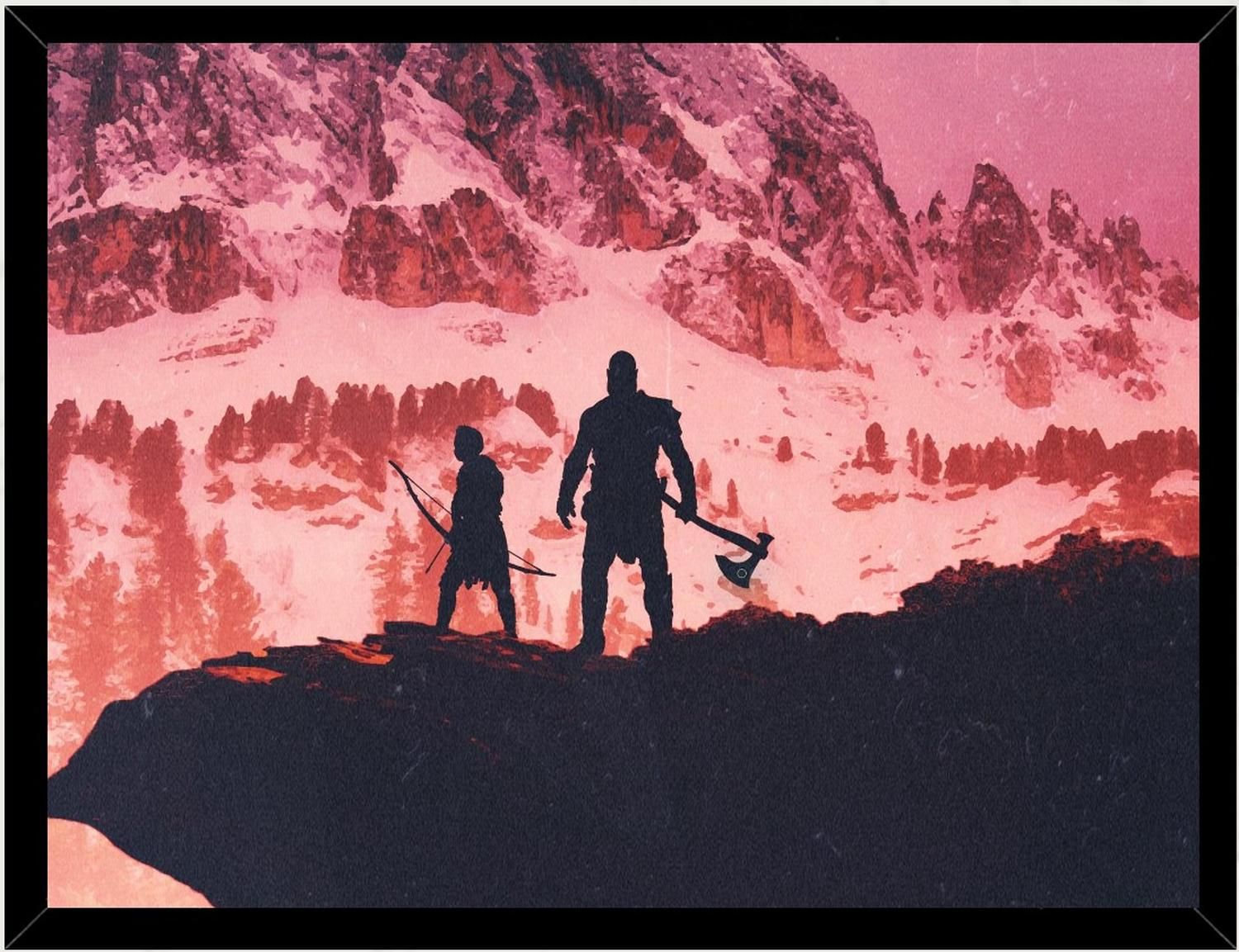 Genérico - Cuadro Decorativo God Of War 4 Medidas 30X40 Cm