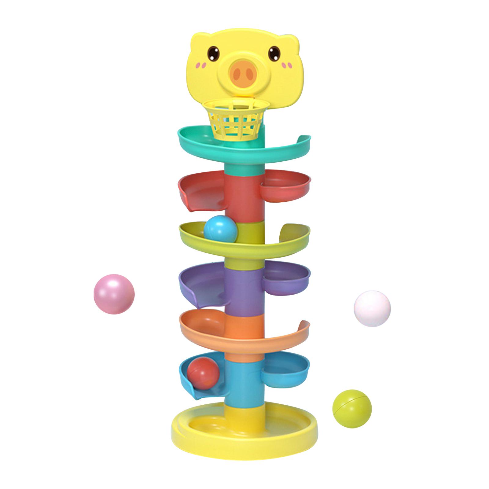 Bothyi - Ball Rolling Track Toy Drop And Go Rampa Juguetes Montessori Para Bebé 2 3 4 Edades 7 Nivel