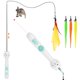 thumbnail image 1 of Juguete para gato TBTeek Retráctil 35‑57 cm con pluma y USB, 1 of 6