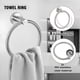 thumbnail image 3 of Juego de 5 piezas de toalleros para baño, accesorios de baño de acero inoxidable, toallero de pared, barra para toallas resistente, set de herrajes para baño (acabado cepillado), 3 of 7