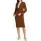 thumbnail image 4 of INSPIRE CHIC Conjuntos de Traje para Mujer Blazer de Manga Larga y Falda Lápiz 2 Piezas Conjuntos Marrón S, 4 of 6