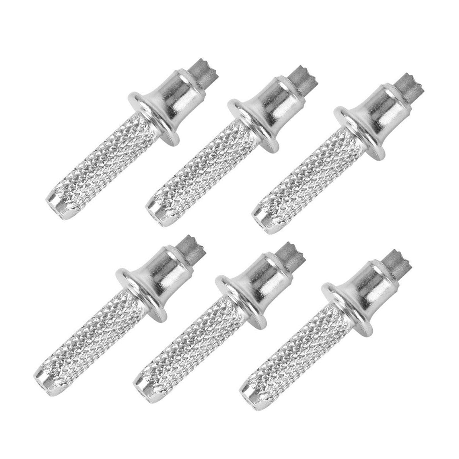 Magideal - 6x Punta De Bastón De Senderismo, Punta De Bastón Portátil Antideslizante, Tapa De Bastón De Viaje, Accesorios De Escalada Para Deportes De Acampada Y