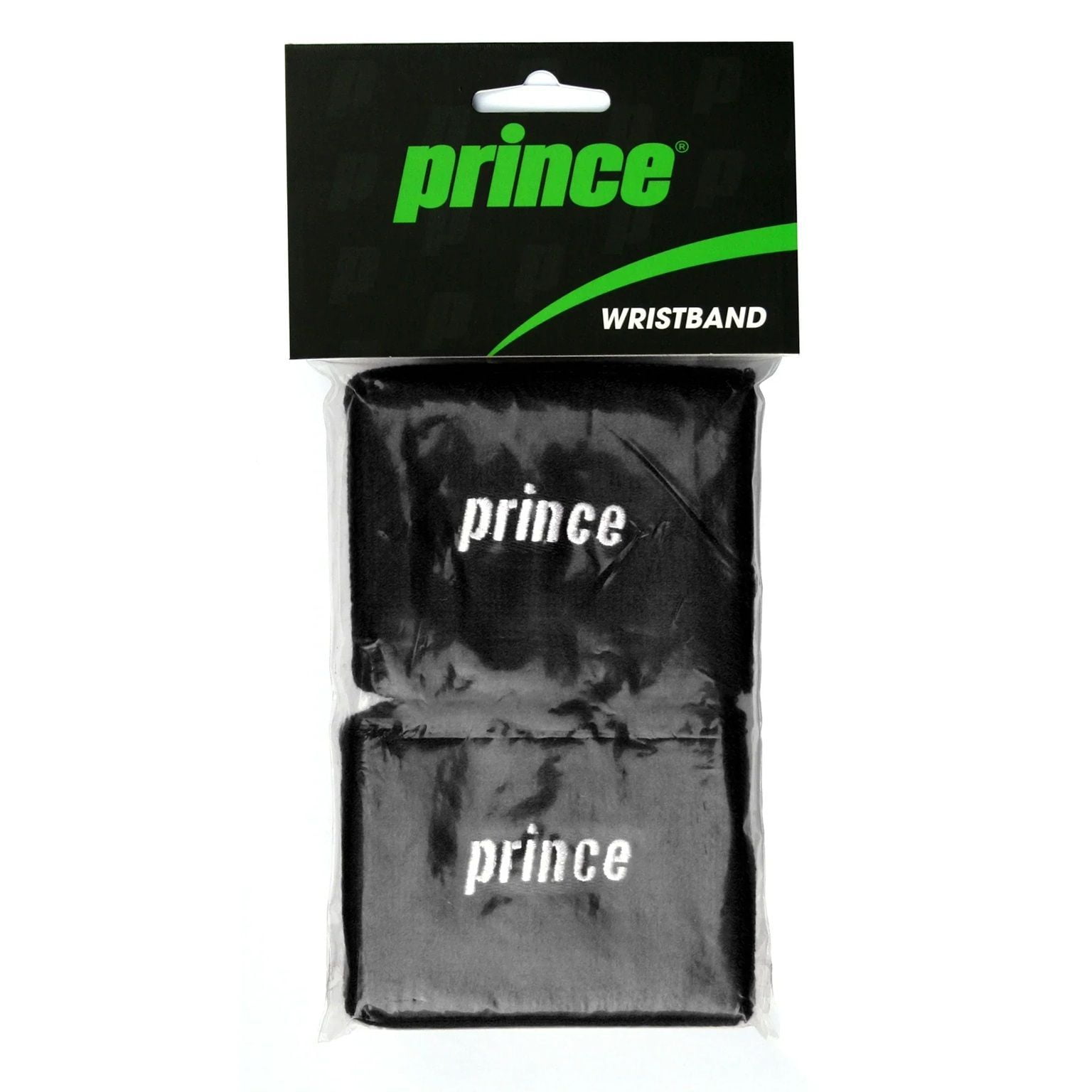 Muñequera Prince Logo Negra/blanca X2