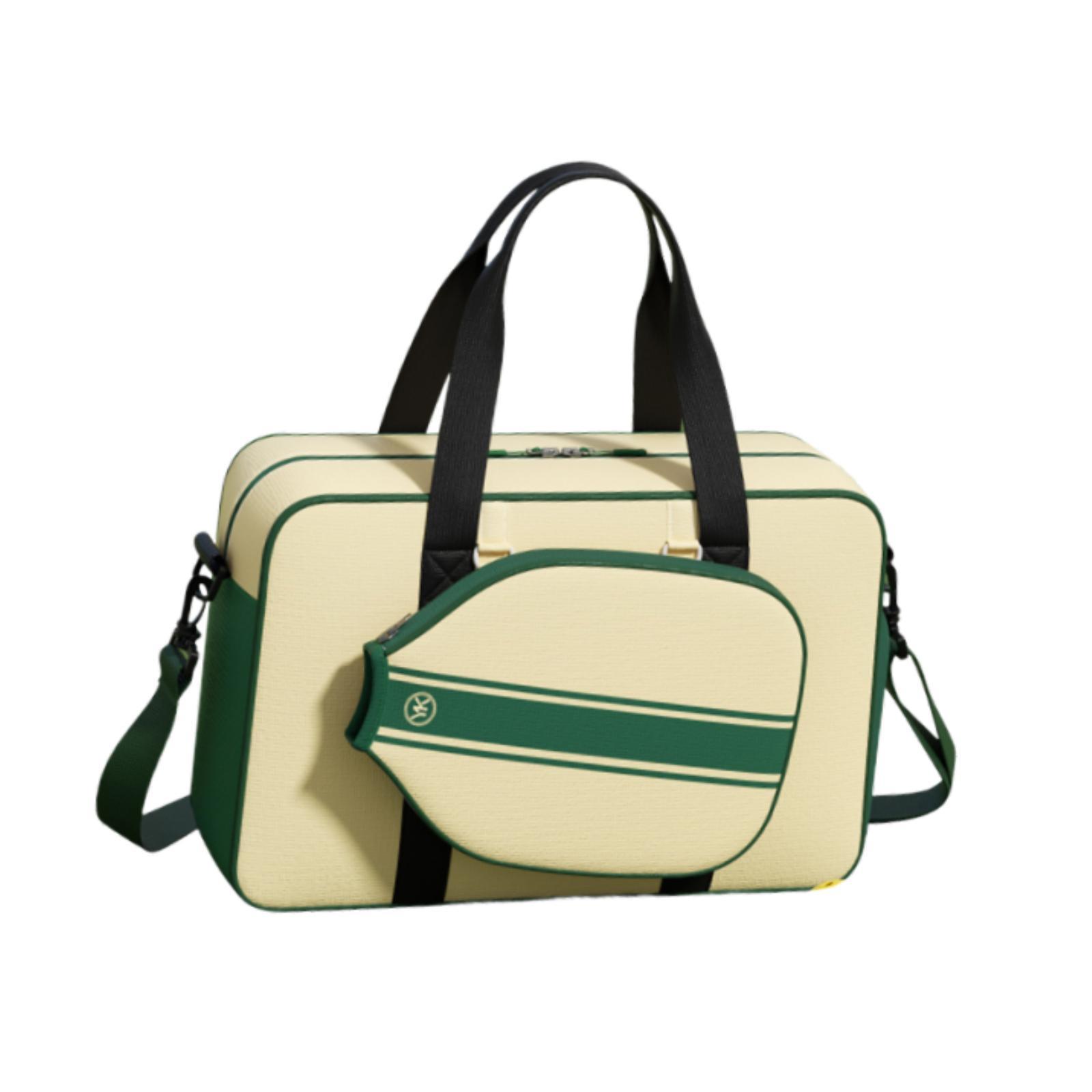 Magideal - Mochila Pickleball Bolsa Deportiva Con Compartimentos Múltiples Bandolera Ajustable Cierre Cremallera Portátil Poliéster Adecuada Para Entrenamiento Verde