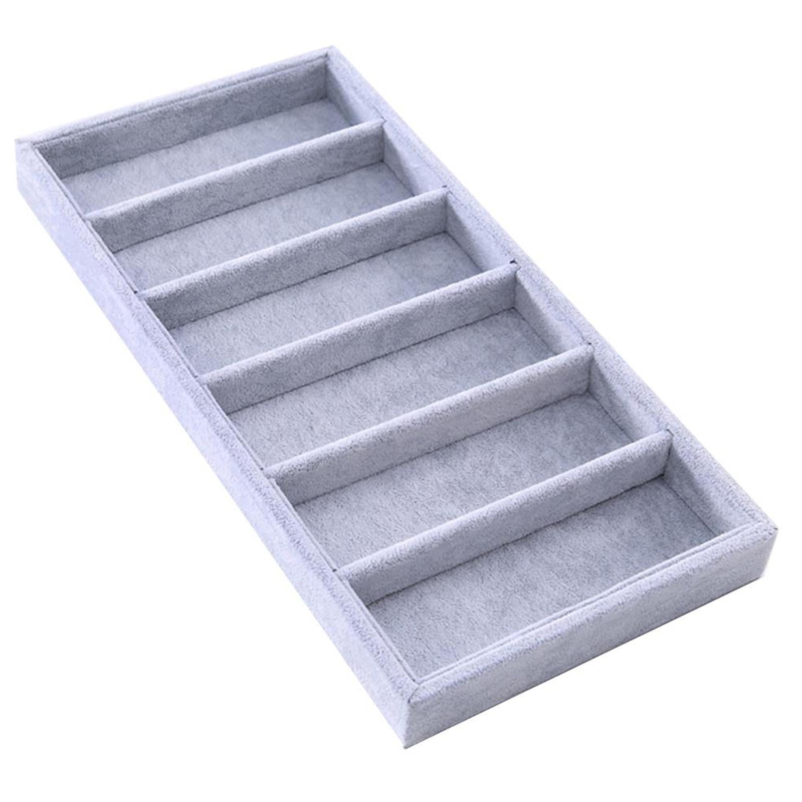 Magideal - Bandeja Organizadora De Gafas, Bandeja De Colección De Joyas, Organizador Para Presentación De Joyería, Bandeja, Soporte De Exhibición De Gafas Gris