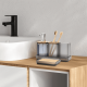 thumbnail image 4 of Xiao Hua Juego de Accesorios de Baño de 5 Piezas, Incluye Dispensador de Jabón, Jabonera, Portacepillos de Dientes, Vaso para Cepillo de Dientes y Bandeja para Vestir (Gris), 4 of 4