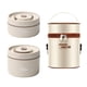 thumbnail image 4 of 2x Fiambrera Aislada Lonchera Redonda Bento Box Para Senderismo Hogar Estudiante Beige, 4 of 5