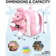 thumbnail image 3 of Mochila Naturally KIDS con forma de dinosaurio rosa con forma de triceratops, 3 of 9