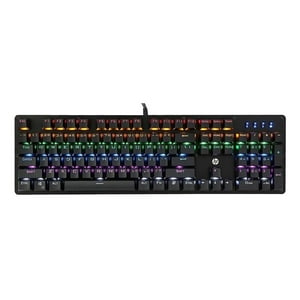 Teclado Hp Gk100 Qwerty Español Color Negro Con Luz Rgb Negro