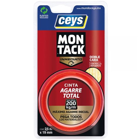 Cinta De Montaje Montack 2,5Mt X 19Mm Ceys Blanco