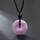 thumbnail image 1 of Handmade Braided Necklace with Natural Stone Peace Buckle - Adjustable and Stylish, 1 of 5
