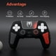 thumbnail image 5 of Funda para controlador de PlayStation 5, funda de silicona antideslizante para el mando de PS5 con tapones para el pulgar, protectores para el joystick y adhesivo envolvente para la funda-Negro, 5 of 9