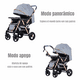 thumbnail image 2 of Coche de Paseo Reversible Rubik Gris LuBabycas, 2 of 8