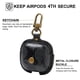 thumbnail image 3 of Funda Completa A Prueba De Golpes Para Airpods 4 2024 Negra De Piel, 3 of 7