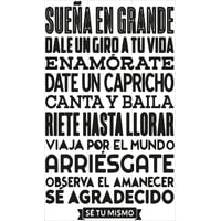 Rienda Libre Graphics - Frase Deco Sueña En Grande Dale Un Giro A Tu Vida Fr-11065