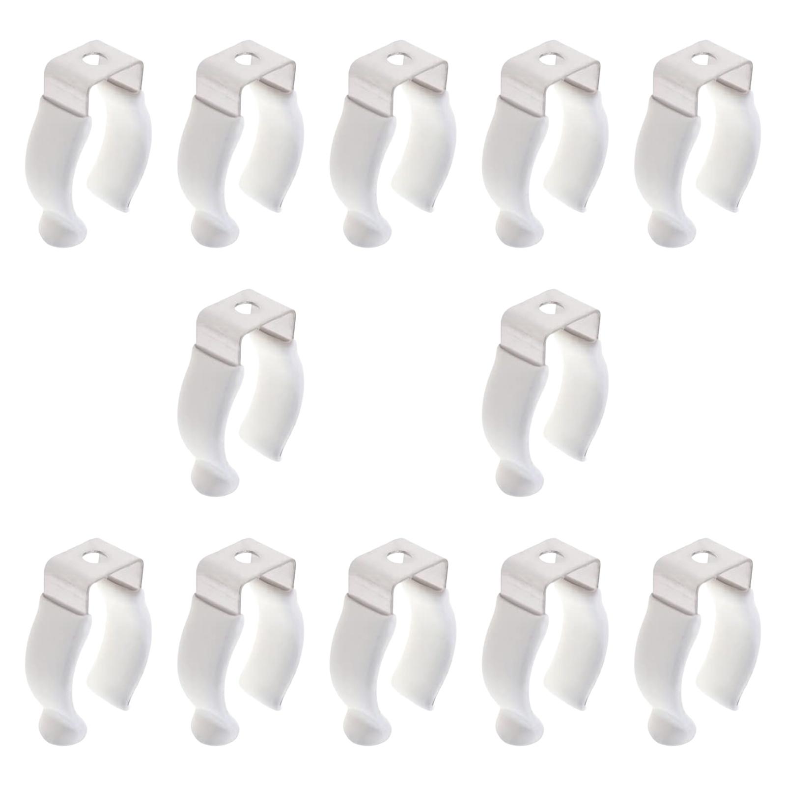 Ioensy - 12 Abrazaderas De Sujeción Para Tubos T8 Que Evitan Que Se Comben Los Tubos De Luz Led De Acero Y Pvc