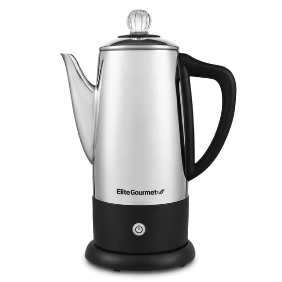 Cafetera eléctrica Elite Gourmet EC812 de acero inoxidable, 12 tazas