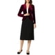 thumbnail image 2 of INSPIRE CHIC Blazer de Terciopelo con Solapa de Muesca y Manga Larga para Mujer L Burdeos, 2 of 6
