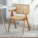 thumbnail image 2 of Comedor Mesa Rectangular de 120x80 Blanca + 6 Silla Sitial Butaca Chandigarh Madera Rattan Natural, 2 of 4