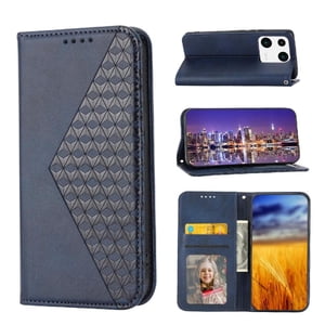 Funda Flip Foxdock Para Xiaomi 13 , Estilo Billetera Con Diseño Rombo, Correa De Mano Y Soporte, Uso Diario