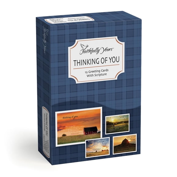 Tarjetas de Felicitación Faithfully Yours – Pack de 12 con Versículos Bíblicos