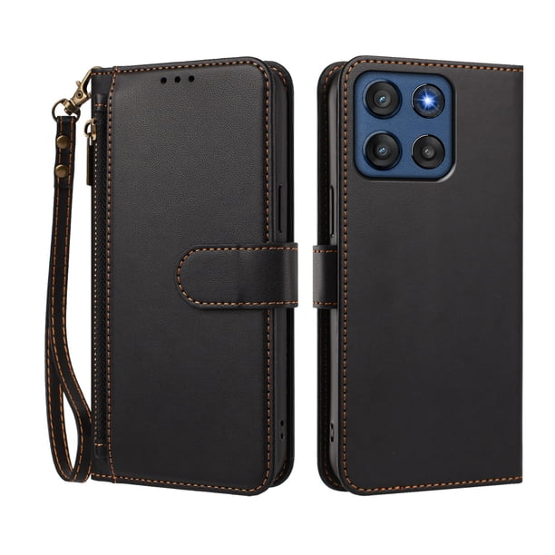 Funda Tipo Billetera para Motorola Moto G Stylus 5G 2026 con Soporte y Bolsillo con Cierre Negro