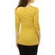 thumbnail image 3 of INSPIRE CHIC Top de Mujer con Cuello Alto, Manga Larga, Decoración de Botones, Frente Fruncido, Ajuste Regular, Pulóver Talla S Amarillo, 3 of 6