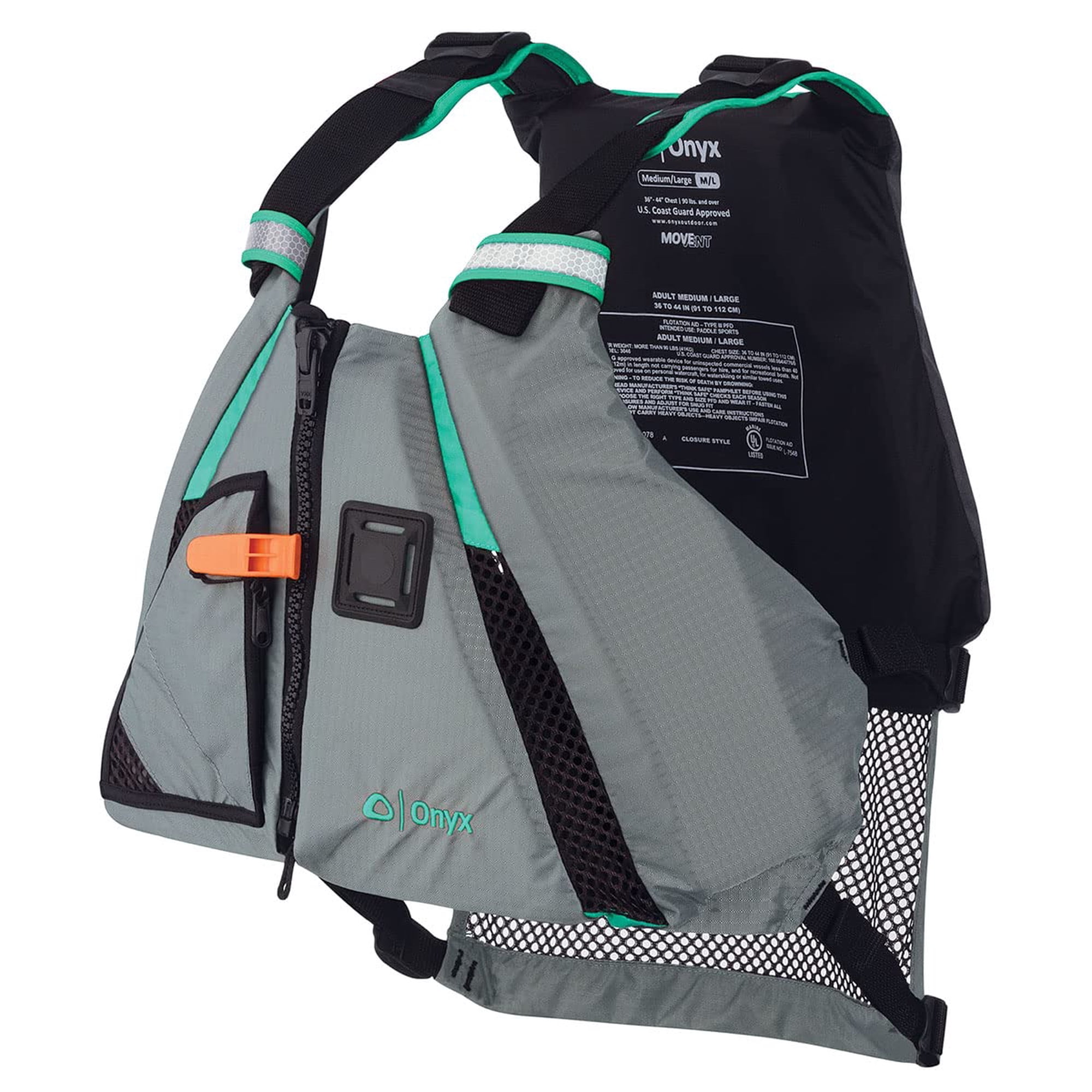 Chaleco Salvavidas Onyx Movevent Dynamic Aqua, Talla M/l