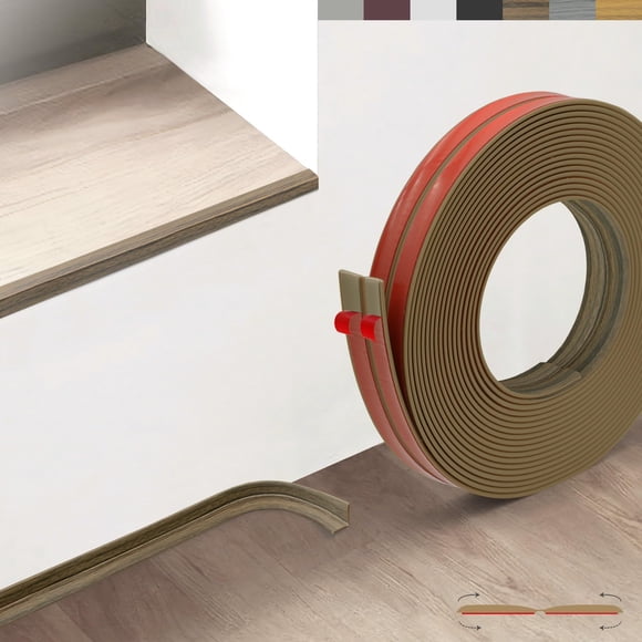 Protector de esquinas para pared VLKAVIVA color madera marrón 2 cm x 6,1 m