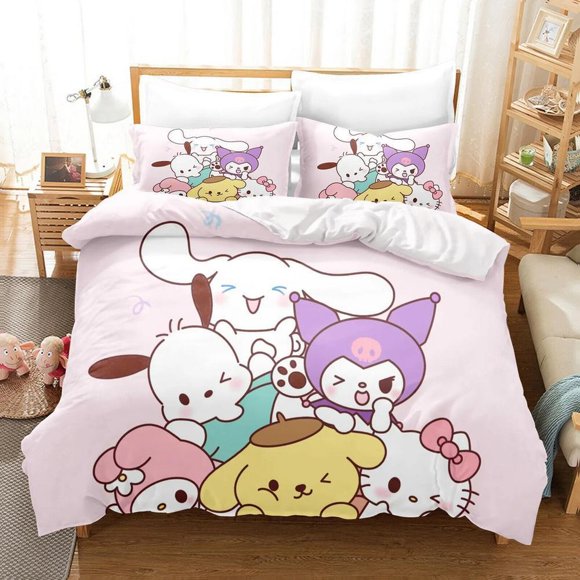 Cartoon Universe Planets Stars 3 Quilt Duvet Cover Set Kids Super 3-Piece Bedding Set