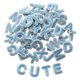 thumbnail image 1 of Parche de letras Zlettery 1,8 cm azul claro 52 piezas, 1 of 5