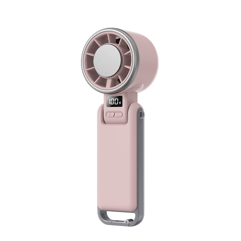 Xusx111 - Ventilador Portátil De Mano Turbo Con Refrigeración De Hielo, Batería Recargable De 5 Velocidades Plegable 2 En 1 Mini Ventilador, Ventilador De Escritorio, Ventiladores Personales Silencios