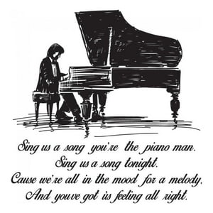 Rienda Libre Graphics - Decomural Billy Joel Piano Man Ws-41010