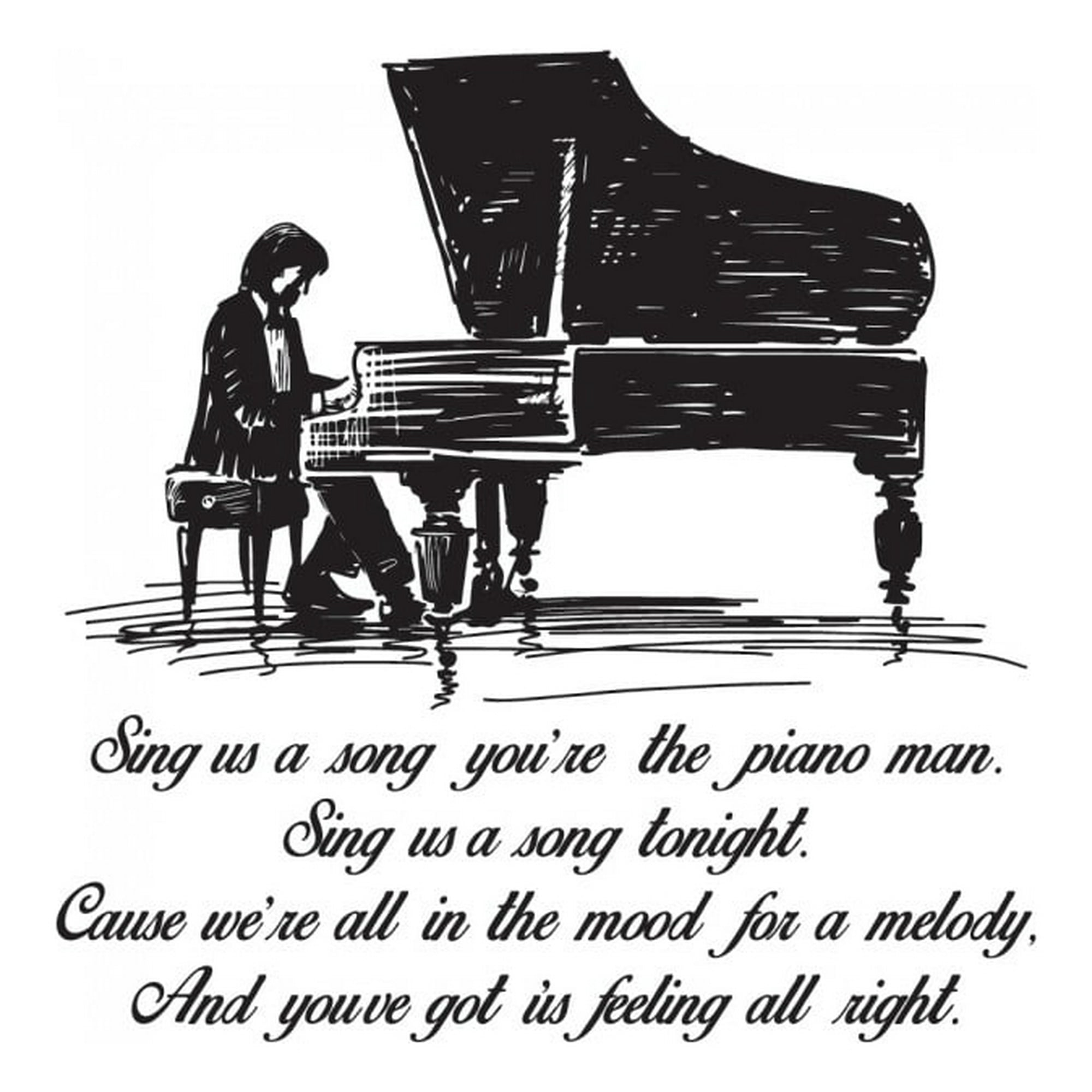 Rienda Libre Graphics - Decomural Billy Joel Piano Man Ws-41010