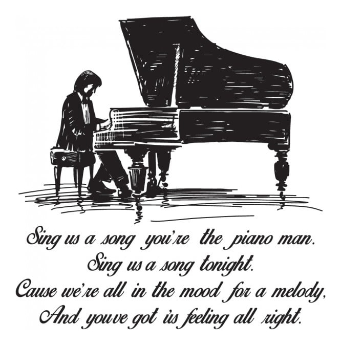 Rienda Libre Graphics - Decomural Billy Joel Piano Man Ws-41010