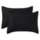 thumbnail image 1 of REGALWOVEN 2 Paquete de Fundas de Almohada de Poliéster, Fundas de Almohada Suaves y Frescas con Cierre de Sobre, Unisex, Resistentes a las Arrugas, Fundas de Almohada Duraderas para Cama Negra Queen, 1 of 5