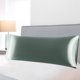 thumbnail image 1 of PiccoCasa 1Pc Funda de Almohada Larga de Satén Suave y Sedoso para Cama 20"x54" Gris, 1 of 7