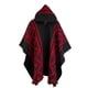 thumbnail image 1 of Poncho Con Lana De Alpaca Arauco Unisex Negro y Rojo, 1 of 3