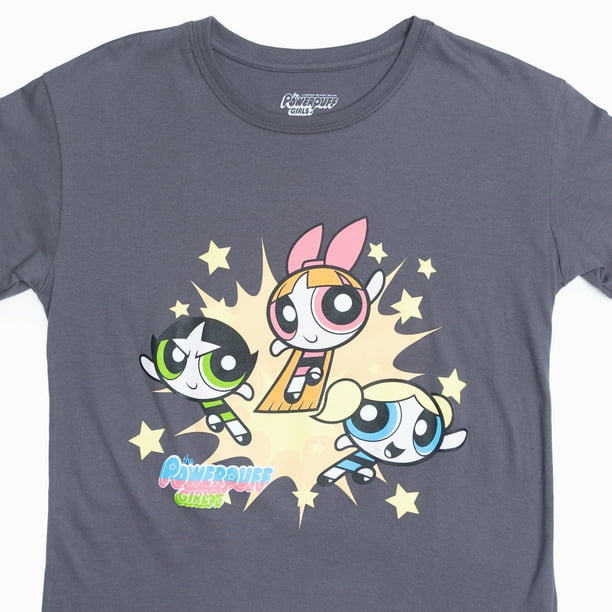 Polera Mujer Chicas Superpoderosas Gris Cartoon Network Lider