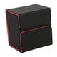 thumbnail image 1 of Caja De Baraja De Cartas Coleccionables, Caja De Almacenamiento De Tarjetas De Gran Tama?o Para álbum De Tarjetas Tcg, Negro Y Rojo, 1 of 5