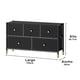 thumbnail image 4 of Cajonera Comoda 5 Cajones Estructura Metalica Eco Cuero Negro, 4 of 4