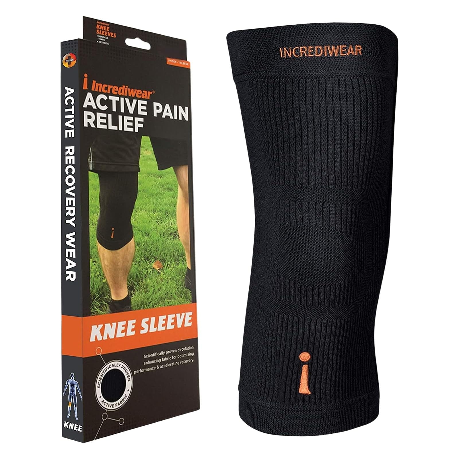 Rodillera Incrediwear Para Aliviar El Dolor De Rodilla, Color Negro, Talla Xl