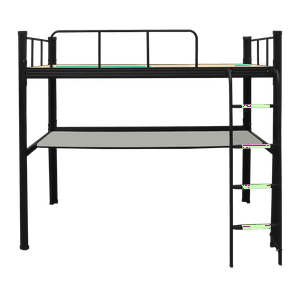 Mueble Market - Cama Alta Con Escritorio Strong 1.5 Plaza Negro