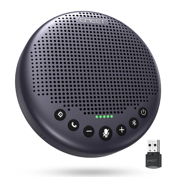 Altavoz de conferencia EMEET Luna Plus con 8 micrófonos, captación de voz de 360°