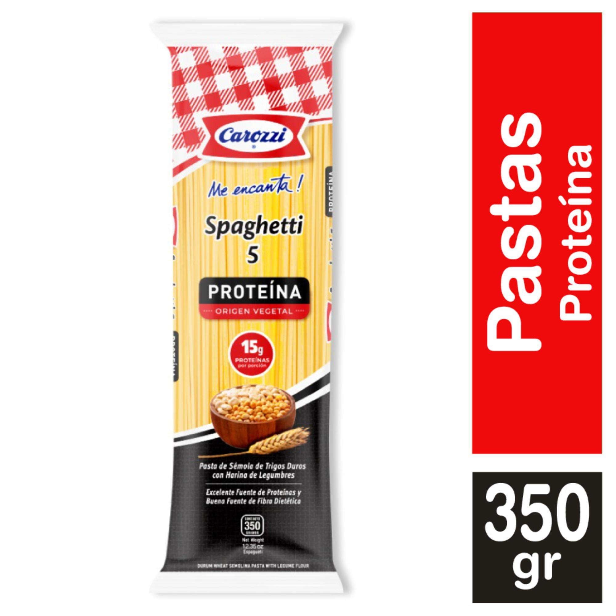 Fideo Pasta Proteína Spaghetti N°5 Bolsa 350 g Carozzi