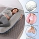 thumbnail image 3 of Almohada para embarazadas, almohada en forma de U desmontable y lavable, cojín grande, almohada de cintura, 3 of 5