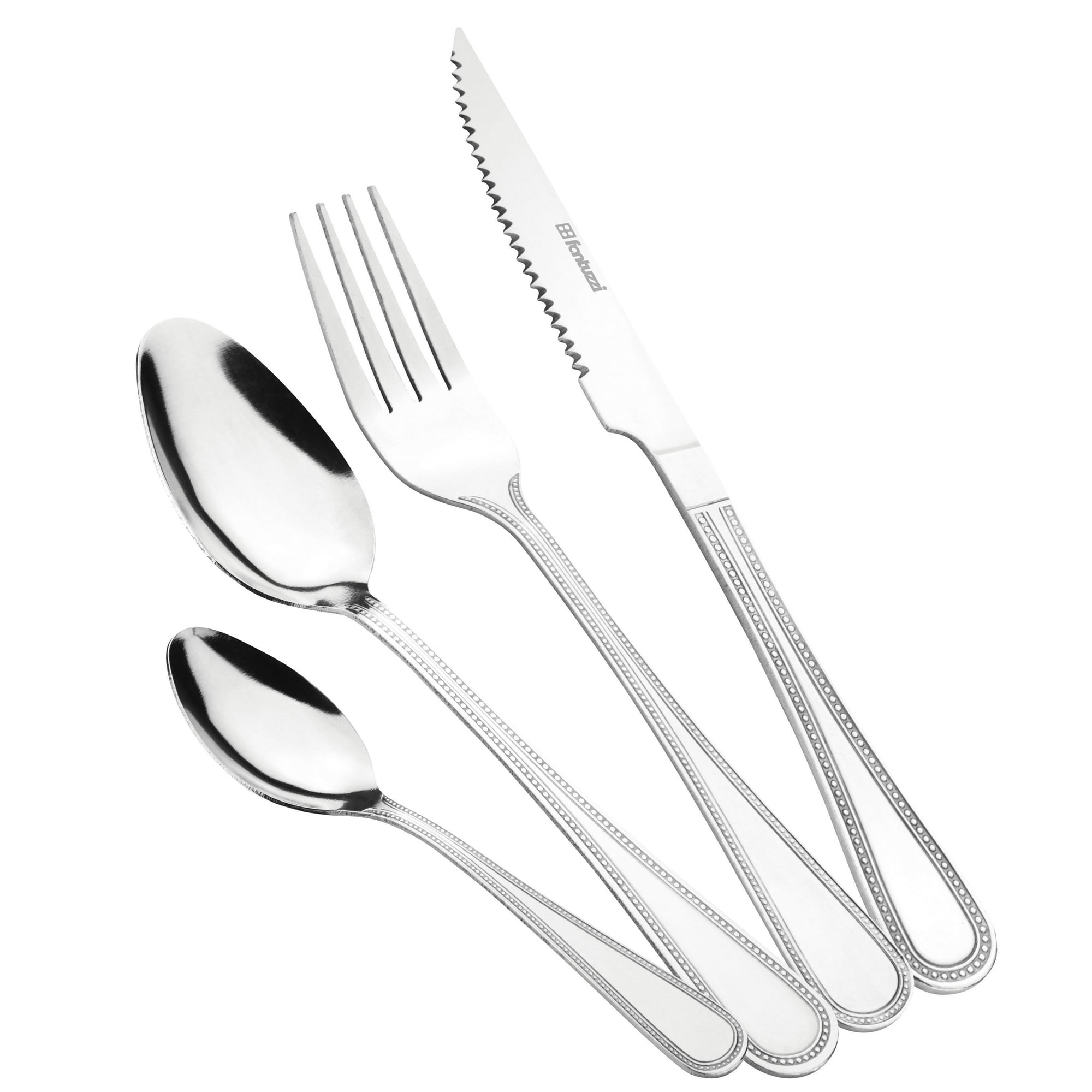 Fantuzzi - Juego De Cuchillería Acero Inoxidable Verona 24 Piezas Plateado