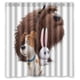 thumbnail image 1 of Cortina de ducha "El secreto de las mascotas", juego de cortina de baño con ganchos, tamaño 66 x 72 pulgadas, 1 of 3