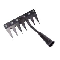 Ioensy - Rastrillo Desherbador, Rastrillo De Mano Para Jardín, Para Labrar La Tierra, Cultivar Hortalizas Y Arar, 7 Dientes